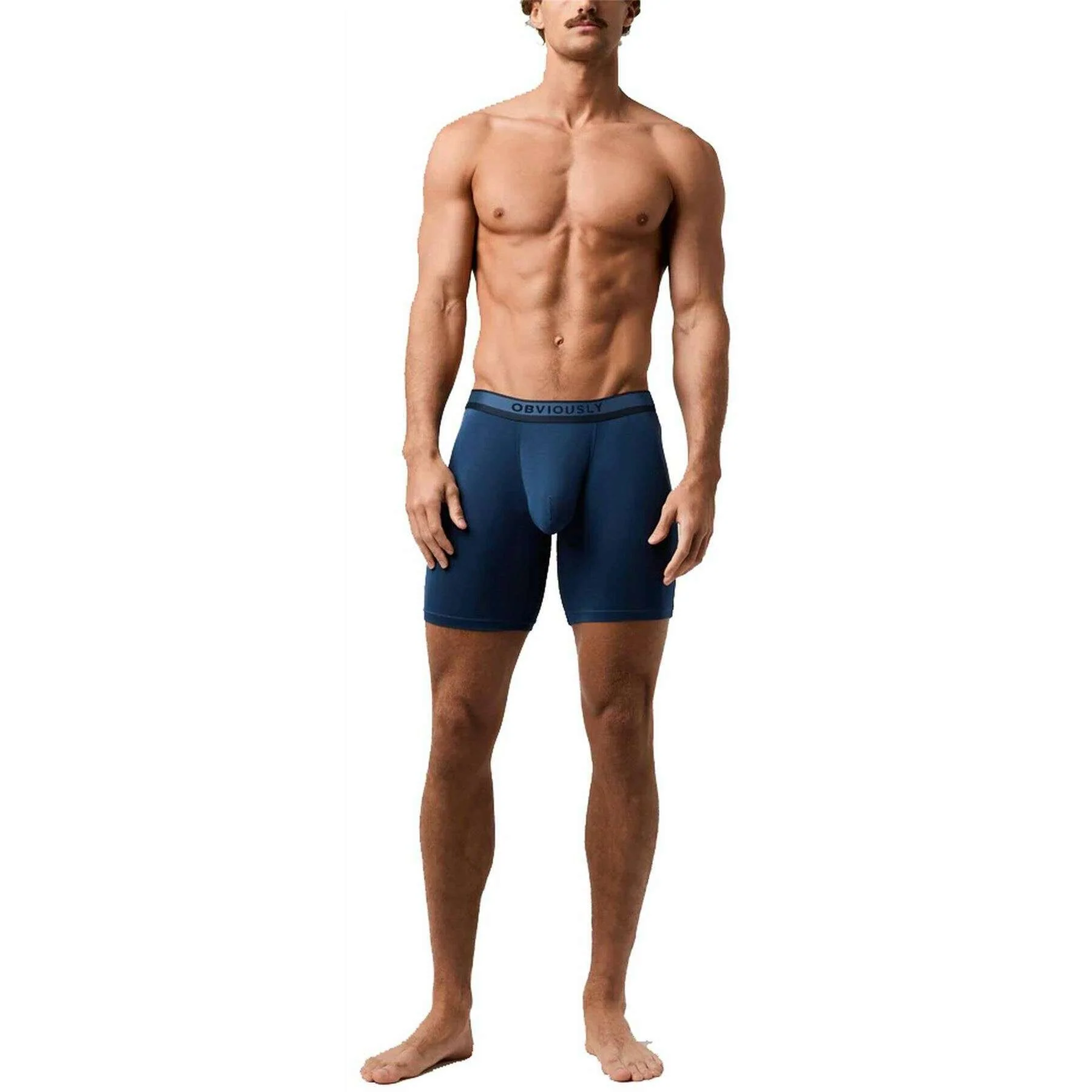 Obviously PrimeMan Boxer Brief 6inch Leg - Titan Blue