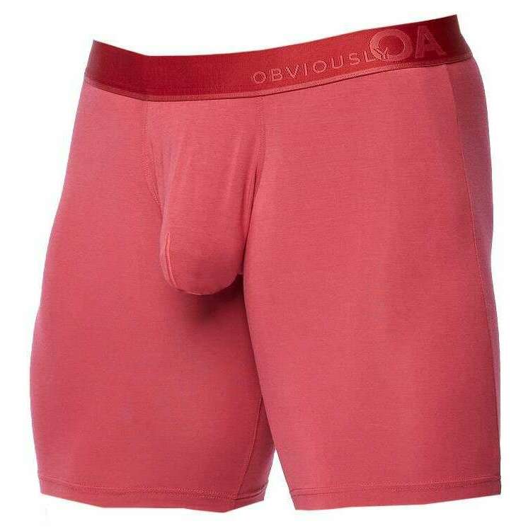 Obviously PrimeMan Boxer Brief 9inch Leg - Brick Red - Image 3