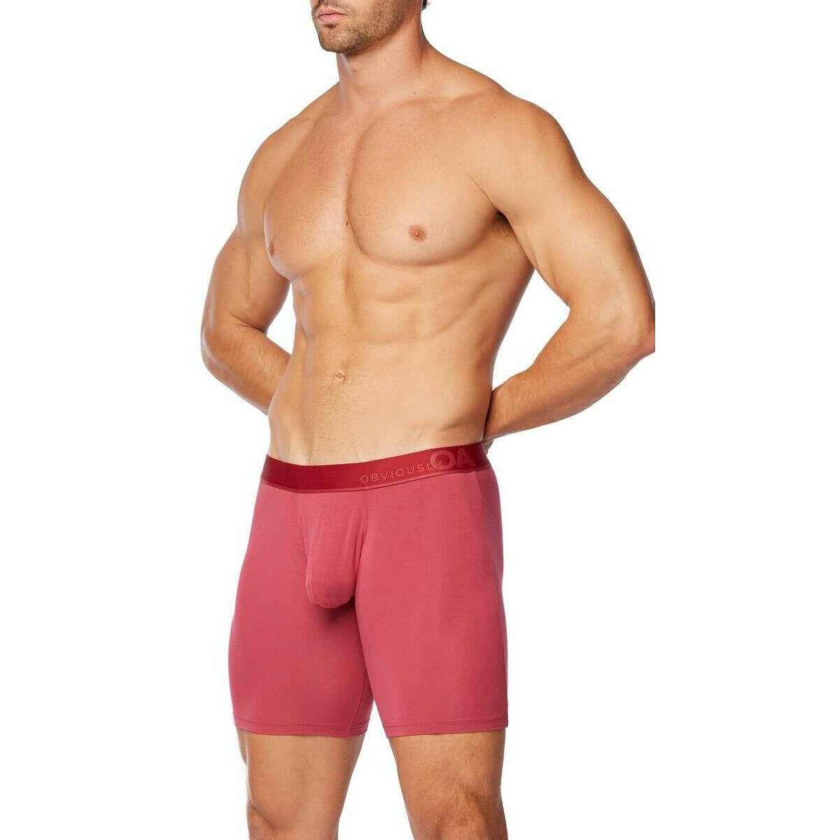 Obviously PrimeMan Boxer Brief 9inch Leg - Brick Red - Image 6