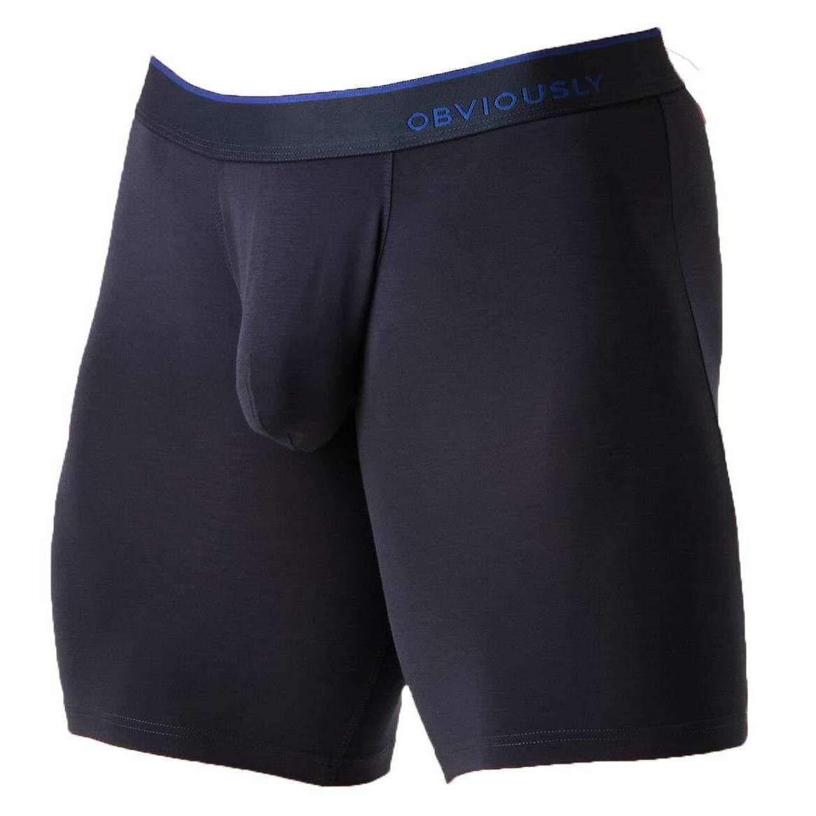 Obviously PrimeMan Boxer Brief 9inch Leg - Charcoal Black - Image 3