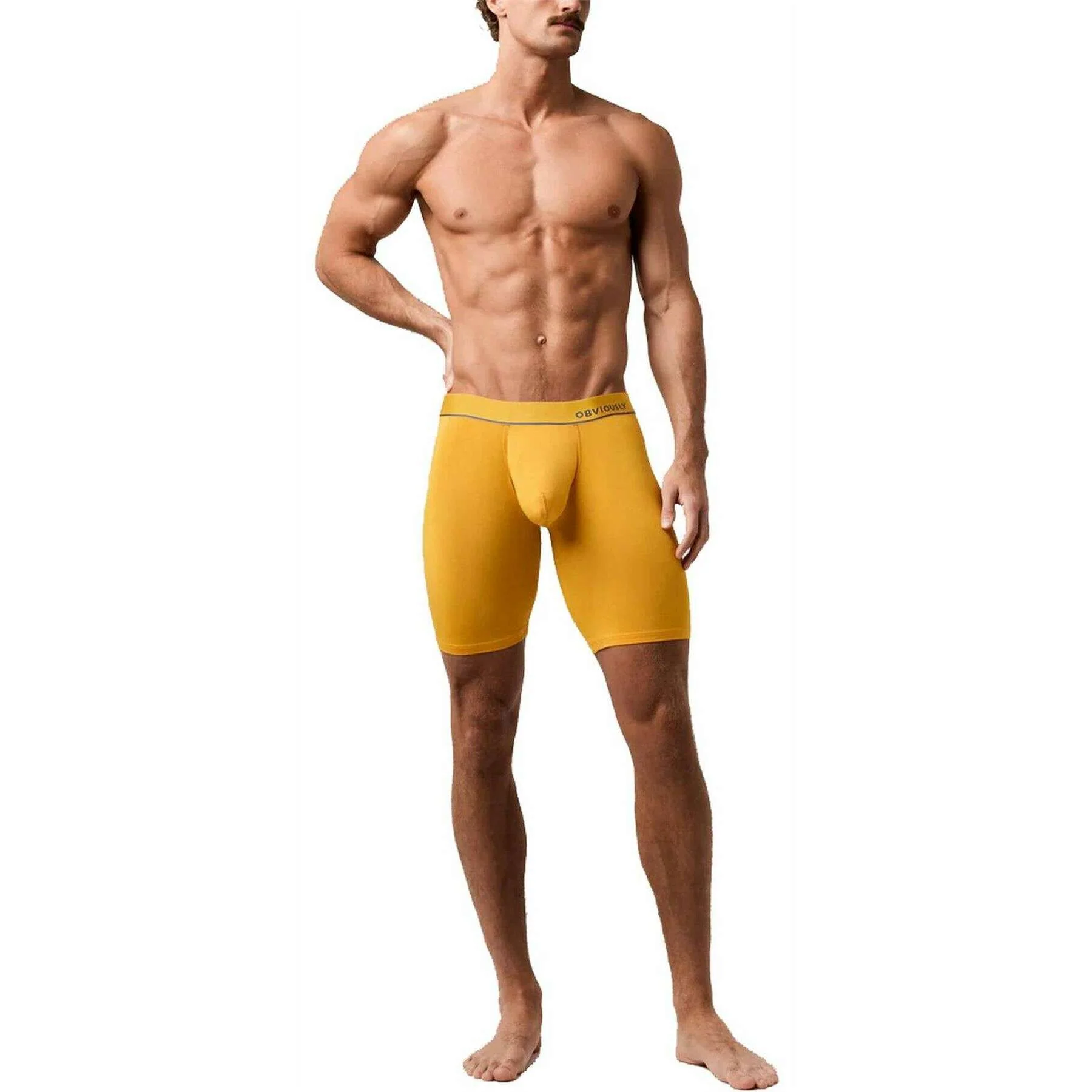 Obviously PrimeMan Boxer Brief 9inch Leg - Gold