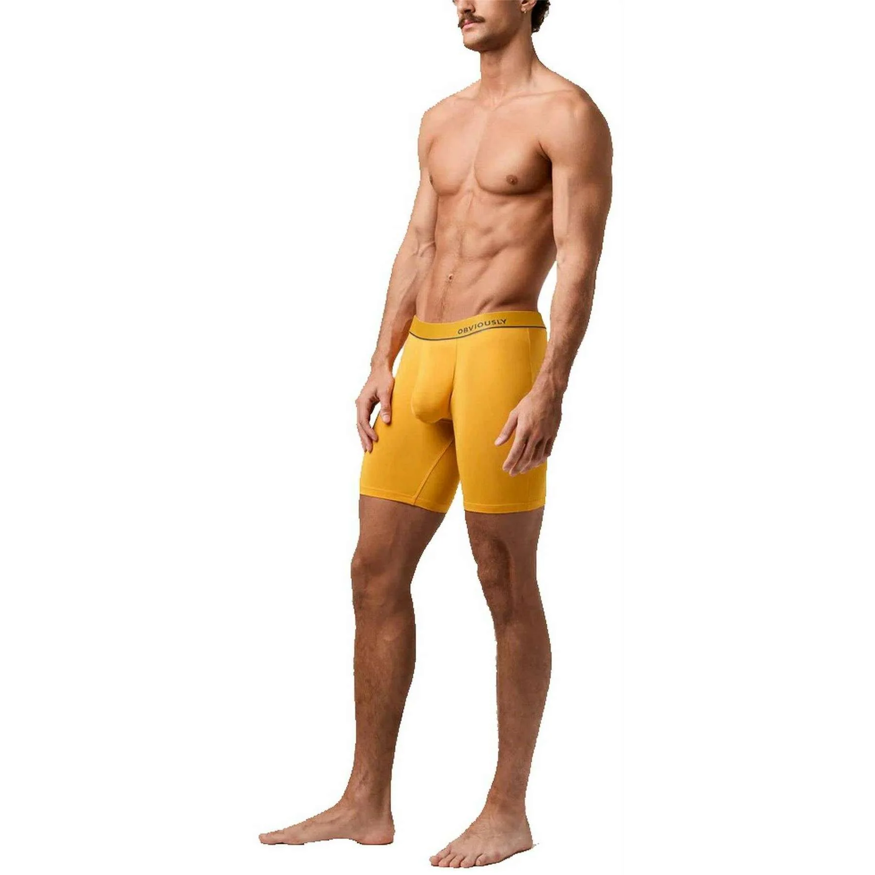 Obviously PrimeMan Boxer Brief 9inch Leg - Gold - Image 3