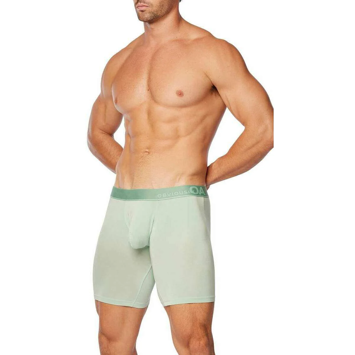 Obviously PrimeMan Boxer Brief 9inch Leg - Mint Green - Image 6