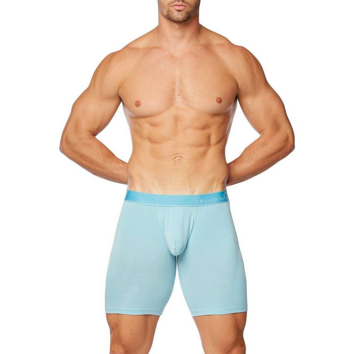 Obviously PrimeMan Boxer Brief 9inch Leg - Sky Blue - Image 4