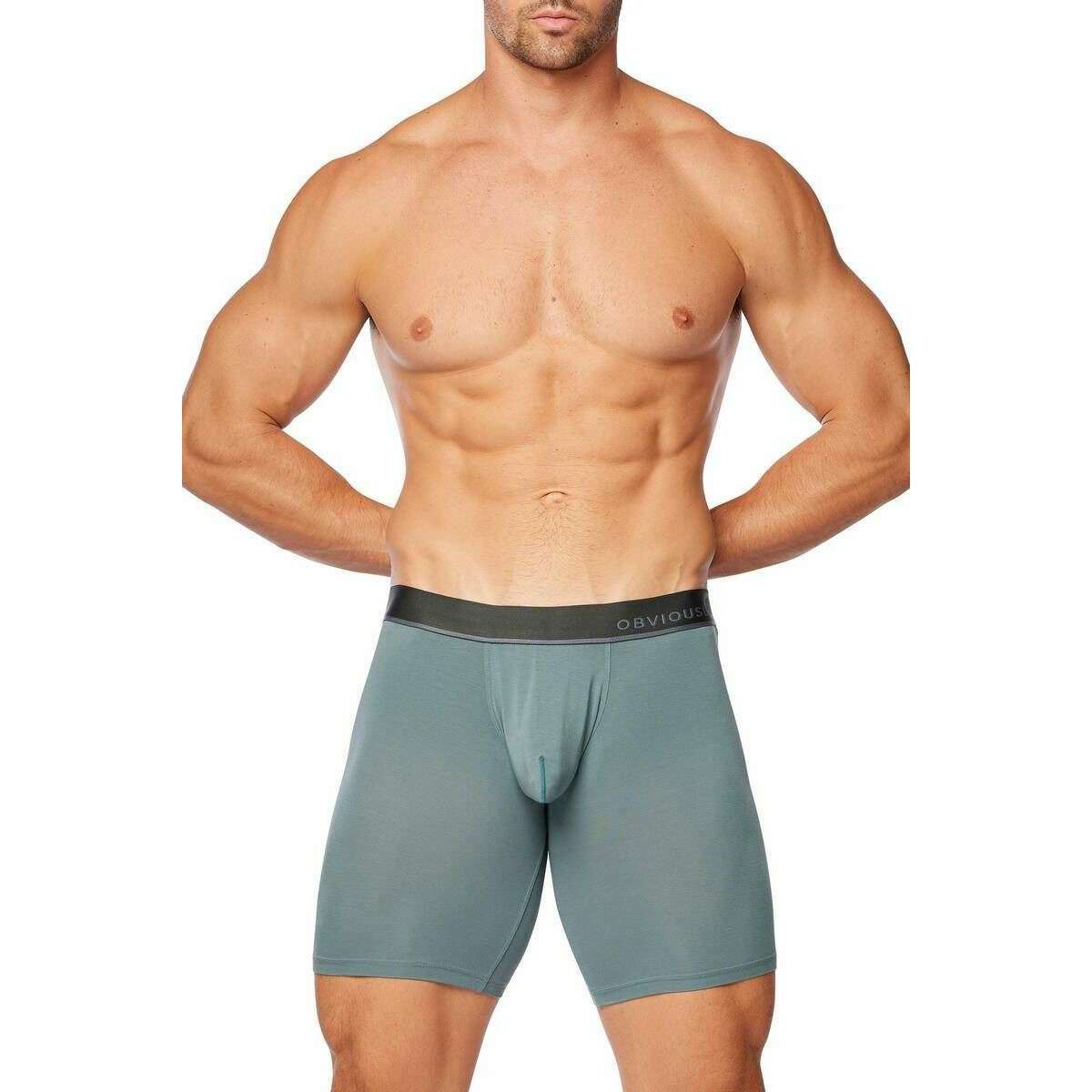 Obviously PrimeMan Boxer Brief 9inch Leg - Slate Grey - Image 4
