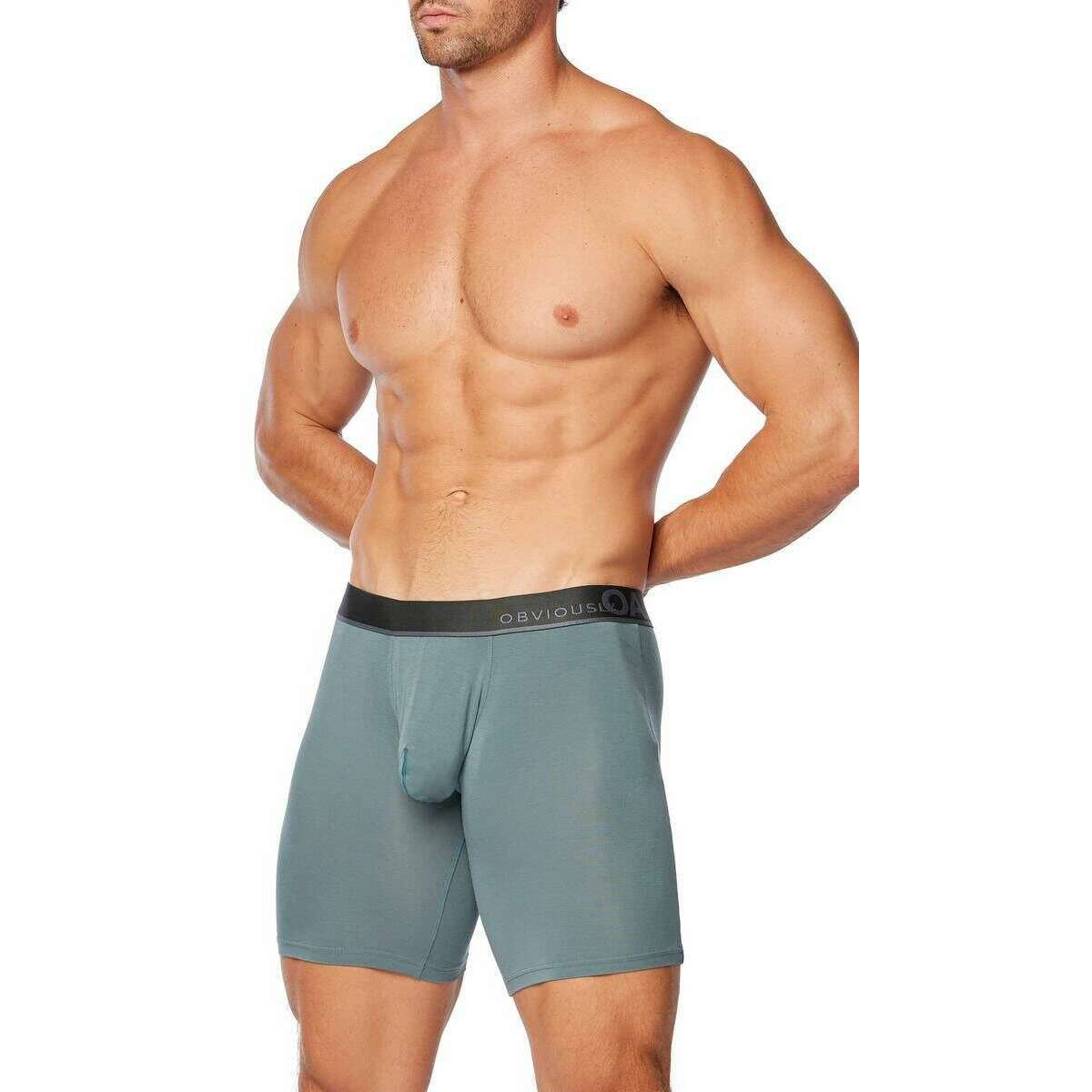 Obviously PrimeMan Boxer Brief 9inch Leg - Slate Grey - Image 6
