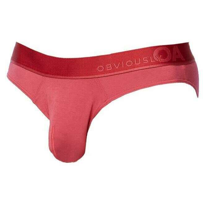 Obviously PrimeMan Hipster Brief - Brick Red - Image 3