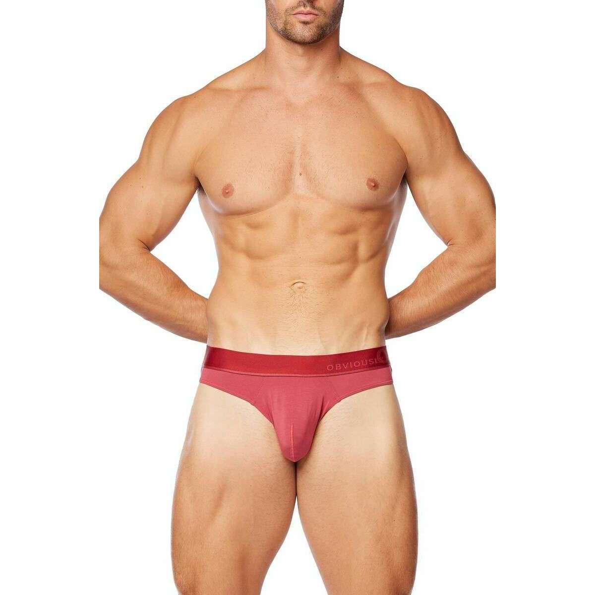 Obviously PrimeMan Hipster Brief - Brick Red - Image 4