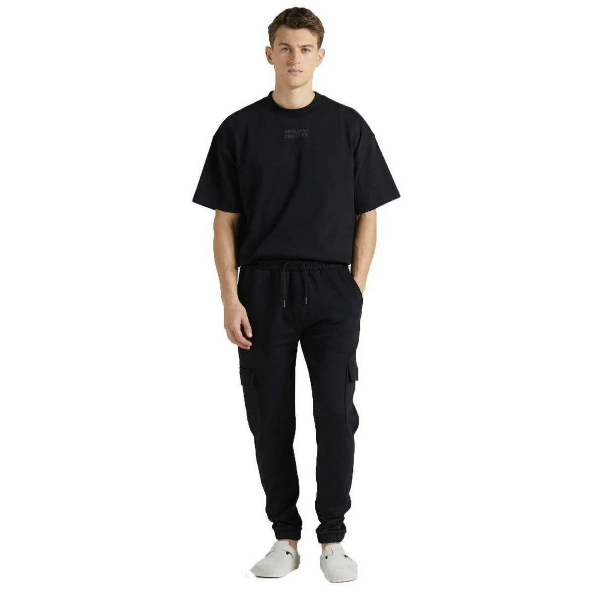 Original Creator The Art Of Doing Nothing Smart Cargo Joggers - Jet Black - Image 4