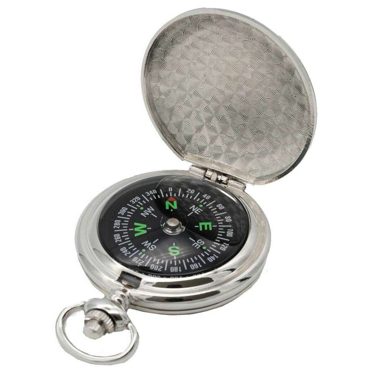 Orton West Chrome Pocket Compass - Chrome
