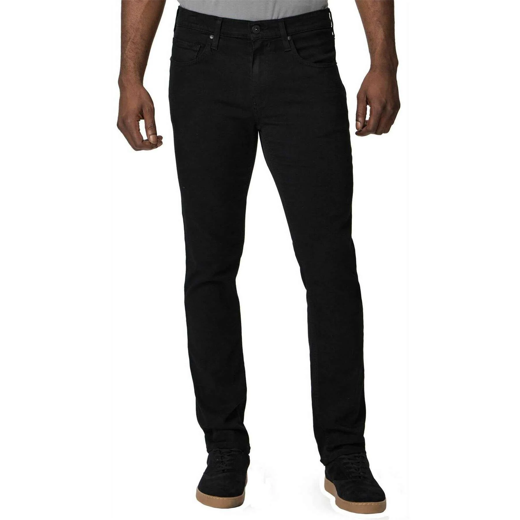 PAIGE Federal Slim Straight Jeans - Black Shadow