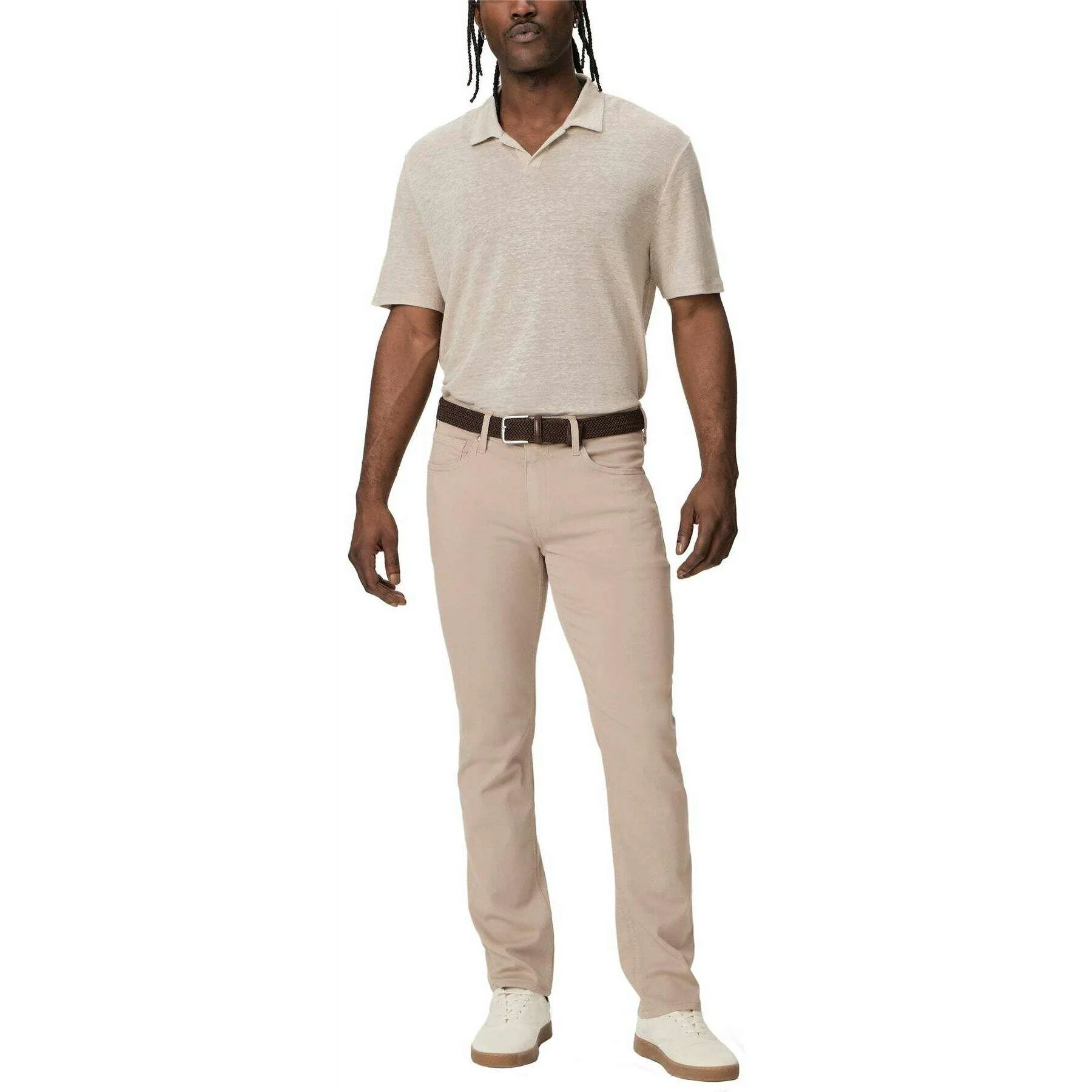 PAIGE Federal Slim Straight Jeans - Toasted Almond Beige - Image 4