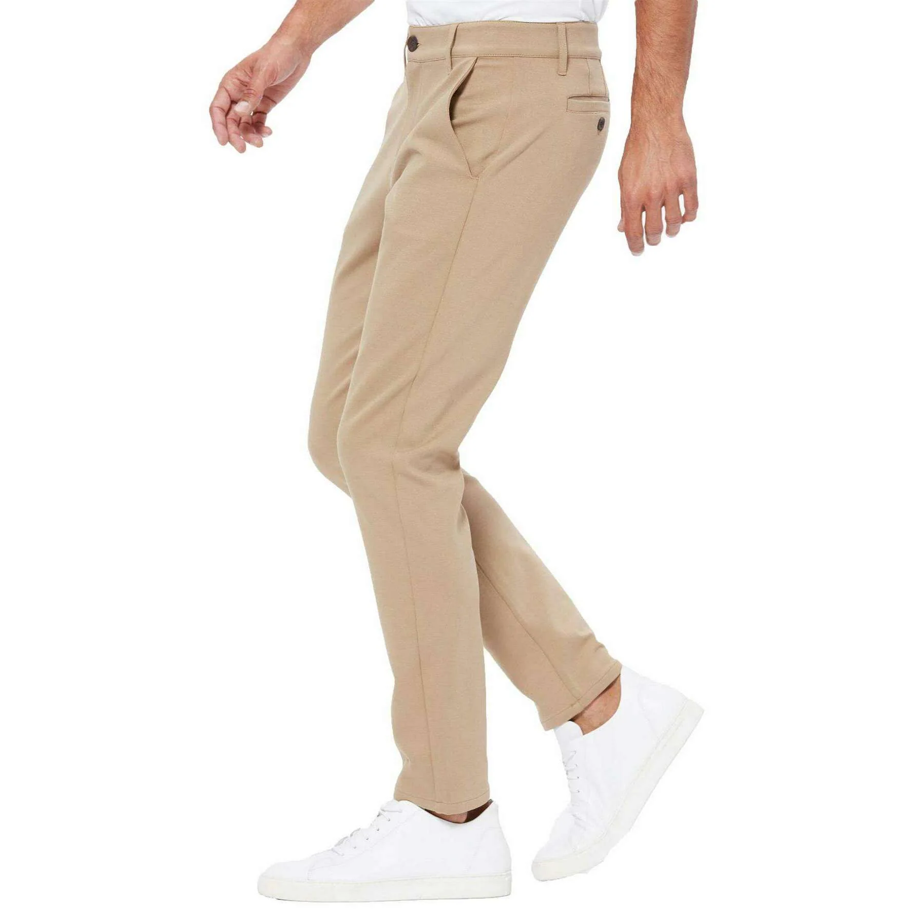 PAIGE Stafford Modern Trousers - Golden Elm Beige - Image 4