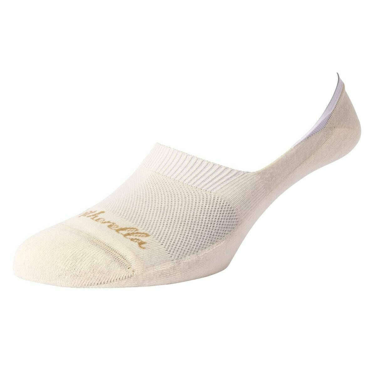 Pantherella Stride Sports Luxe Invisible Cushion Sole Socks - Cream