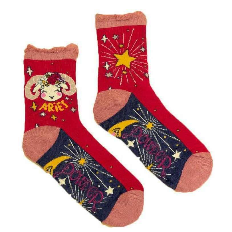 Powder Aries Ankle Socks - Berry Red - Image 2