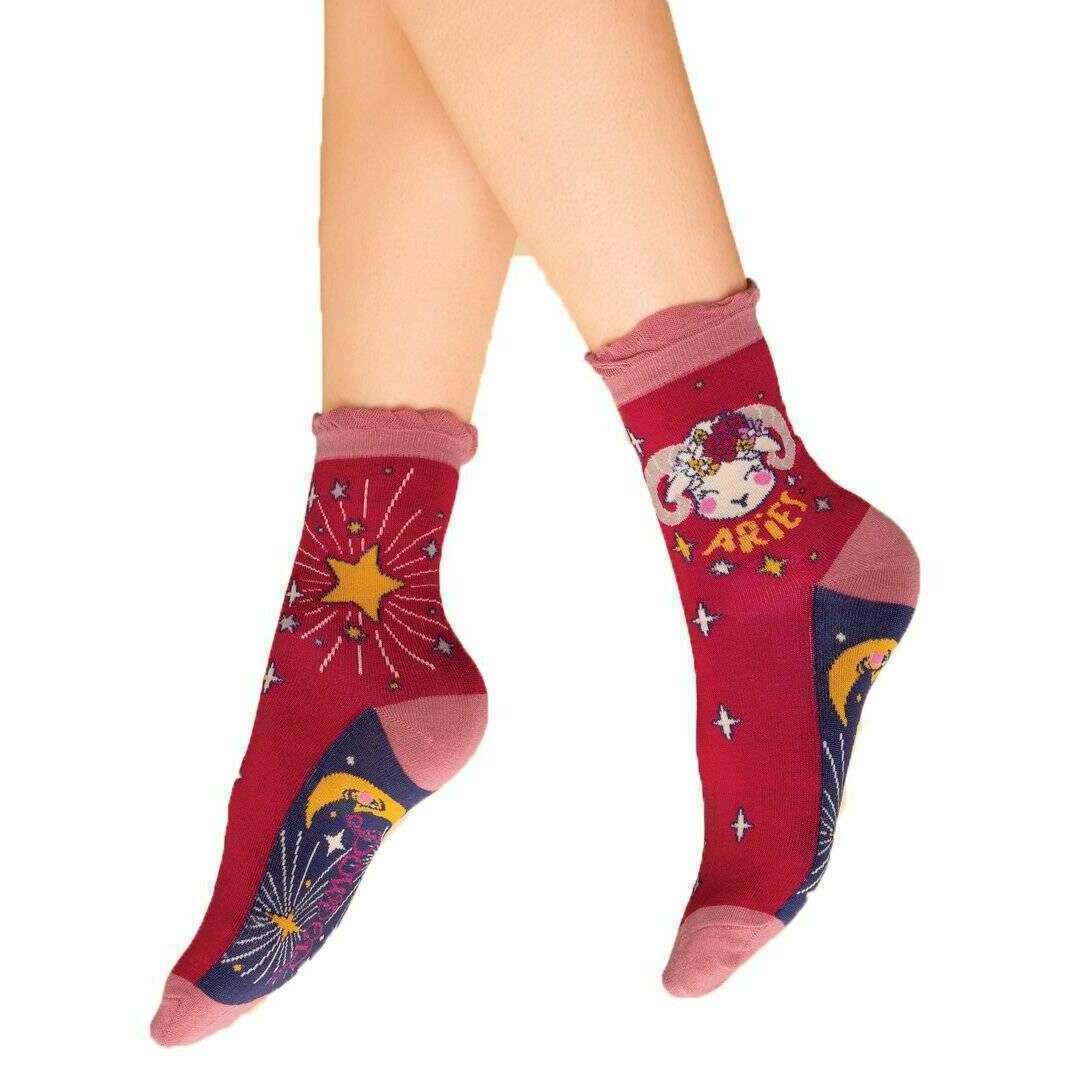 Powder Aries Ankle Socks - Berry Red - Image 3