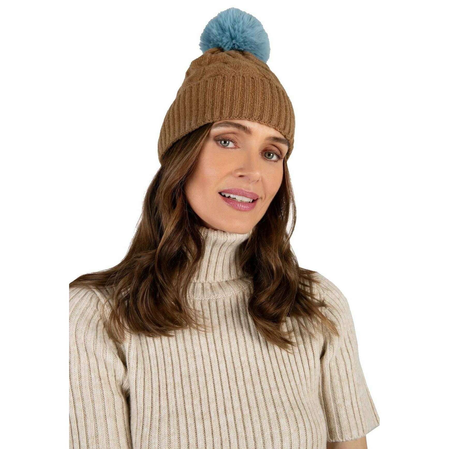 Powder Elise Hat - Chocolate Brown/Ice Blue - Image 2