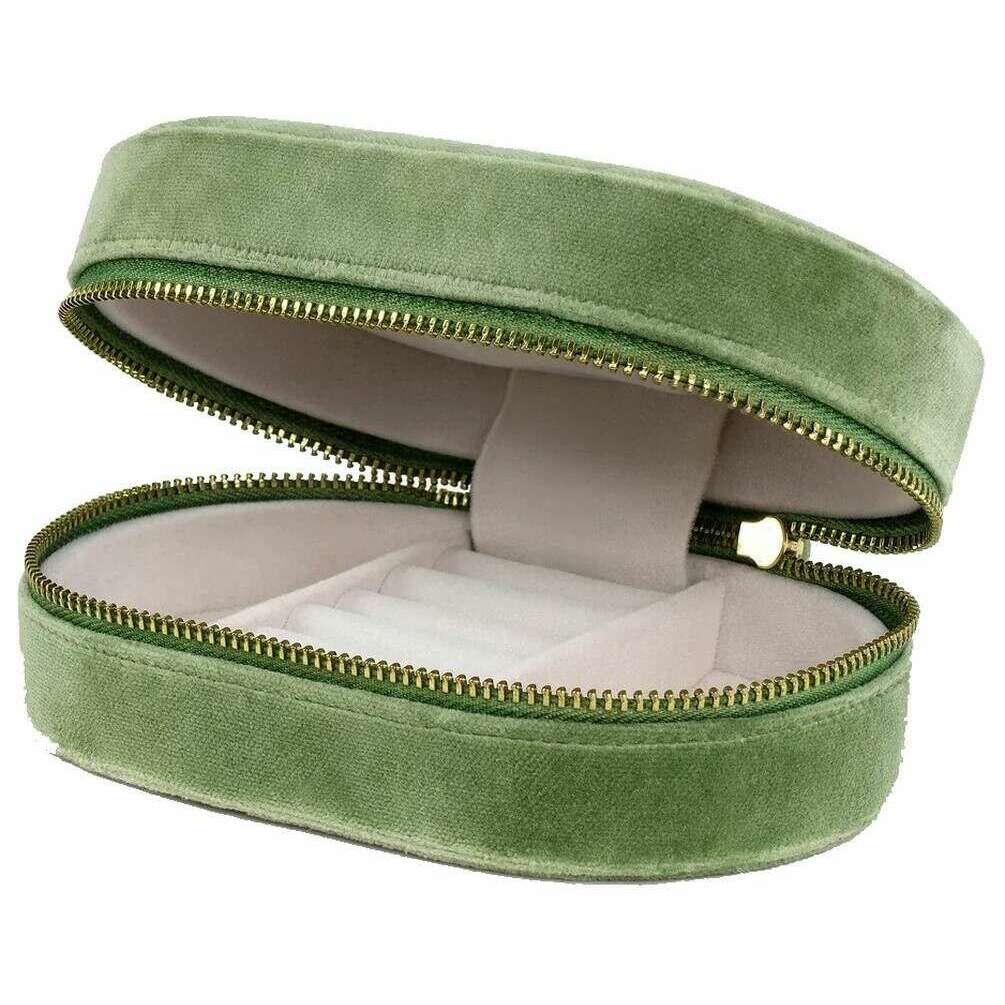 Powder Garden Goose Oval Jewellery Box - Green/Cream/Orange - Image 2