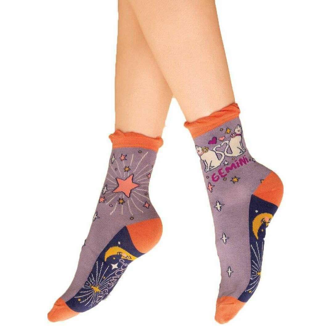 Powder Gemini Ankle Socks - Pale Grey - Image 3