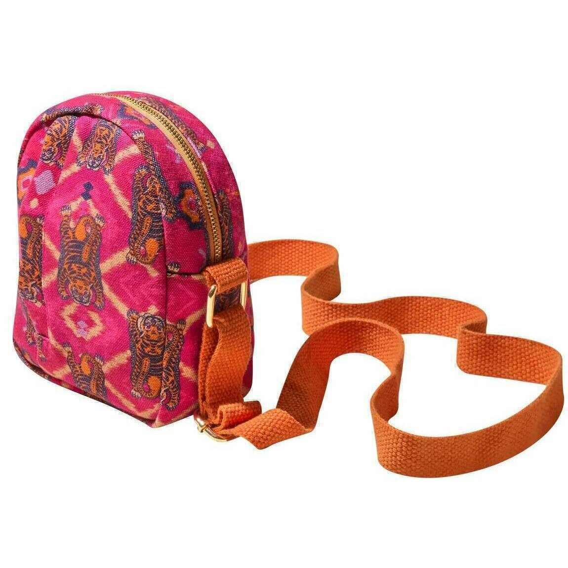 Powder Ikat Tigers Canvas Out and About Bag - Fuchsia Pink