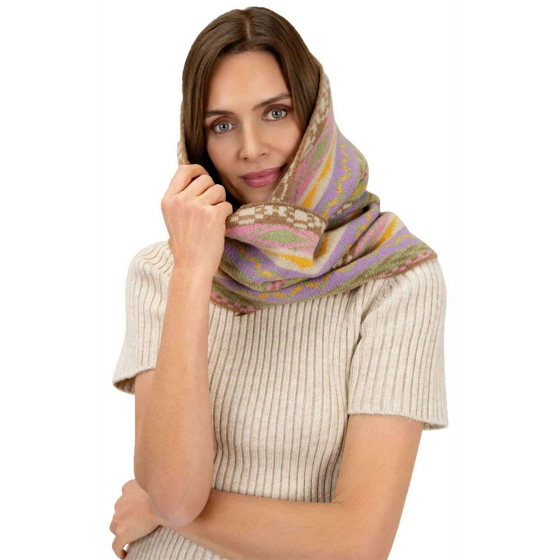 Powder Kayla Fair Isle Snood - Pastel