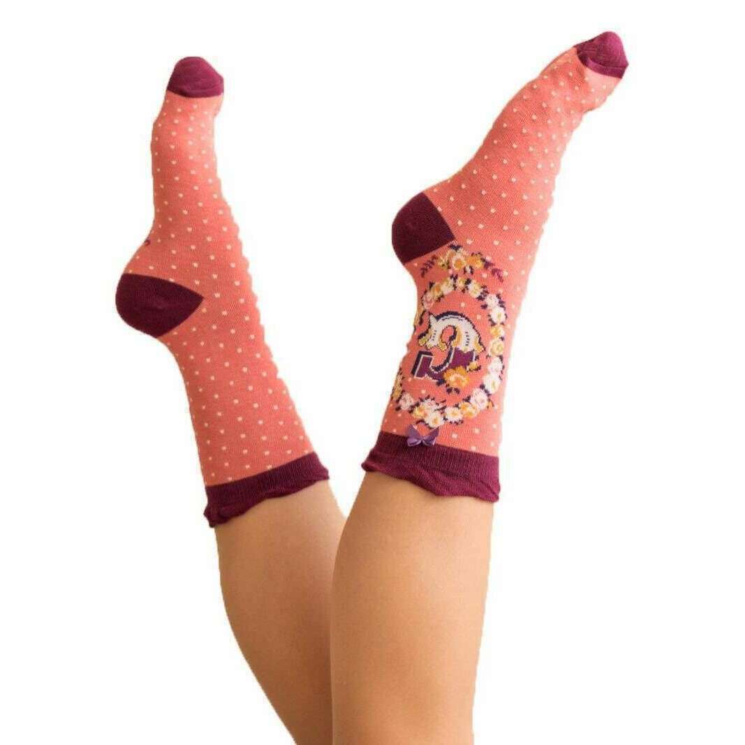 Powder Letter G Ankle Socks - Pink - Image 3