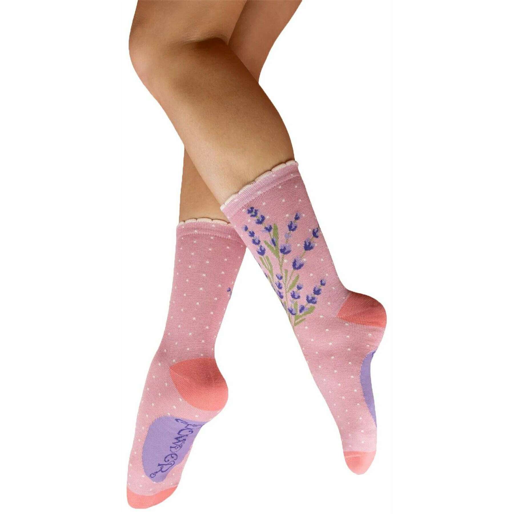 Powder Luscious Lavender Ankle Socks - Pink/Purple/Green