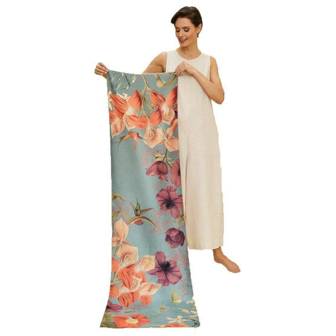 Powder Luxurious Hummingbird at Dusk Scarf - Denim Blue - Image 3