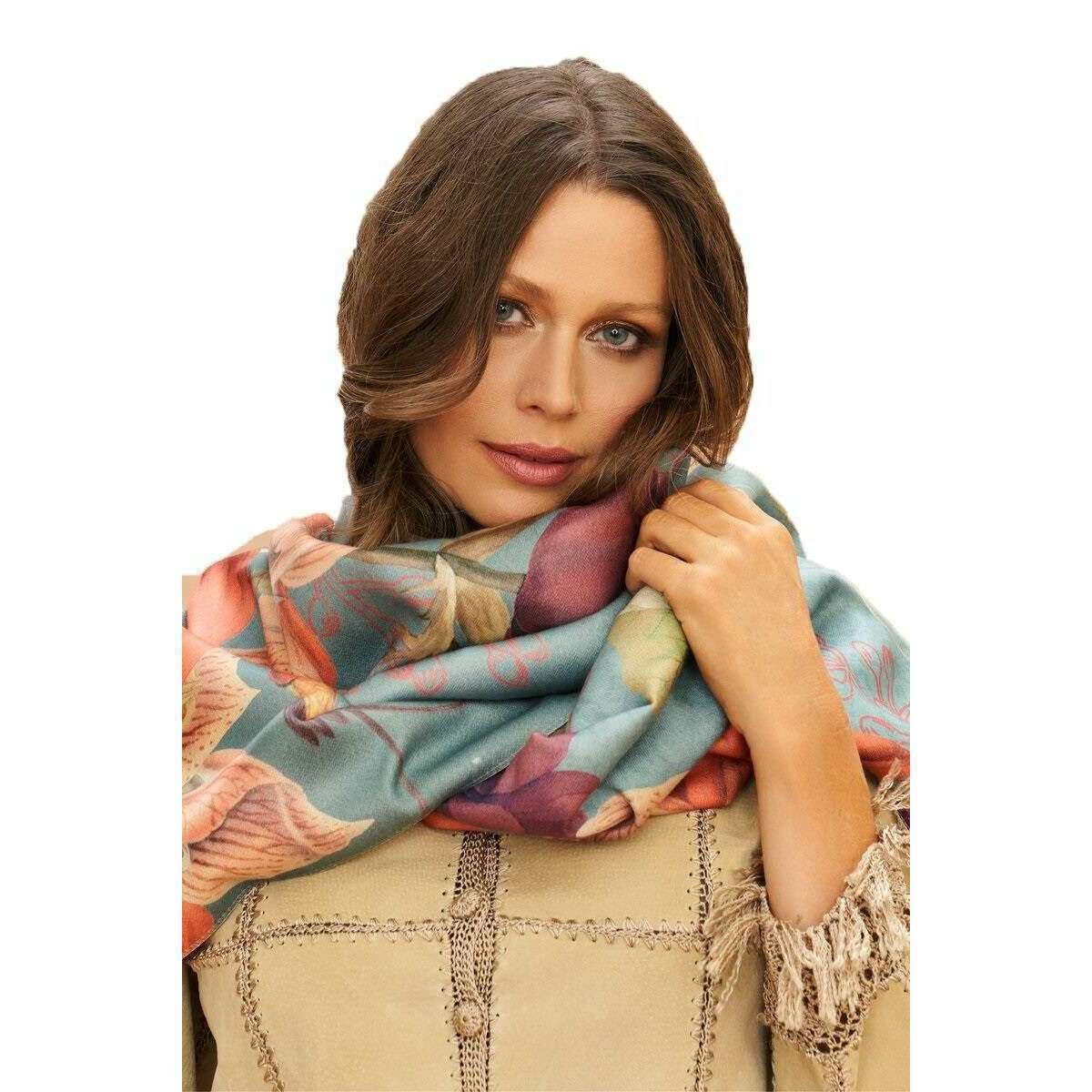 Powder Luxurious Hummingbird at Dusk Scarf - Denim Blue - Image 4