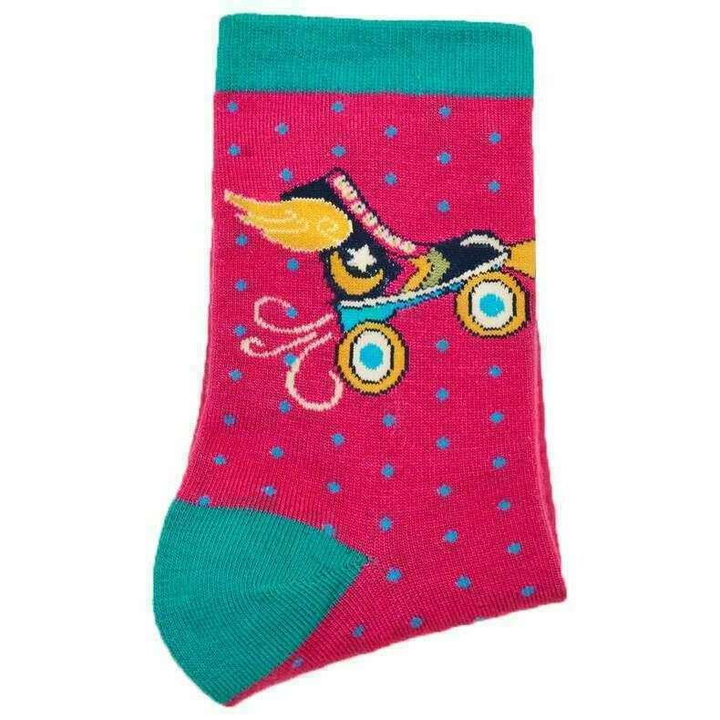 Powder On a Roll Ankle Socks - Fuchsia Pink - Image 2