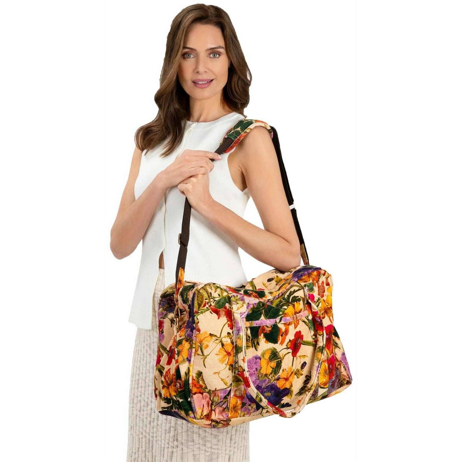 Powder Posy Luxe Weekender Bag - Cream