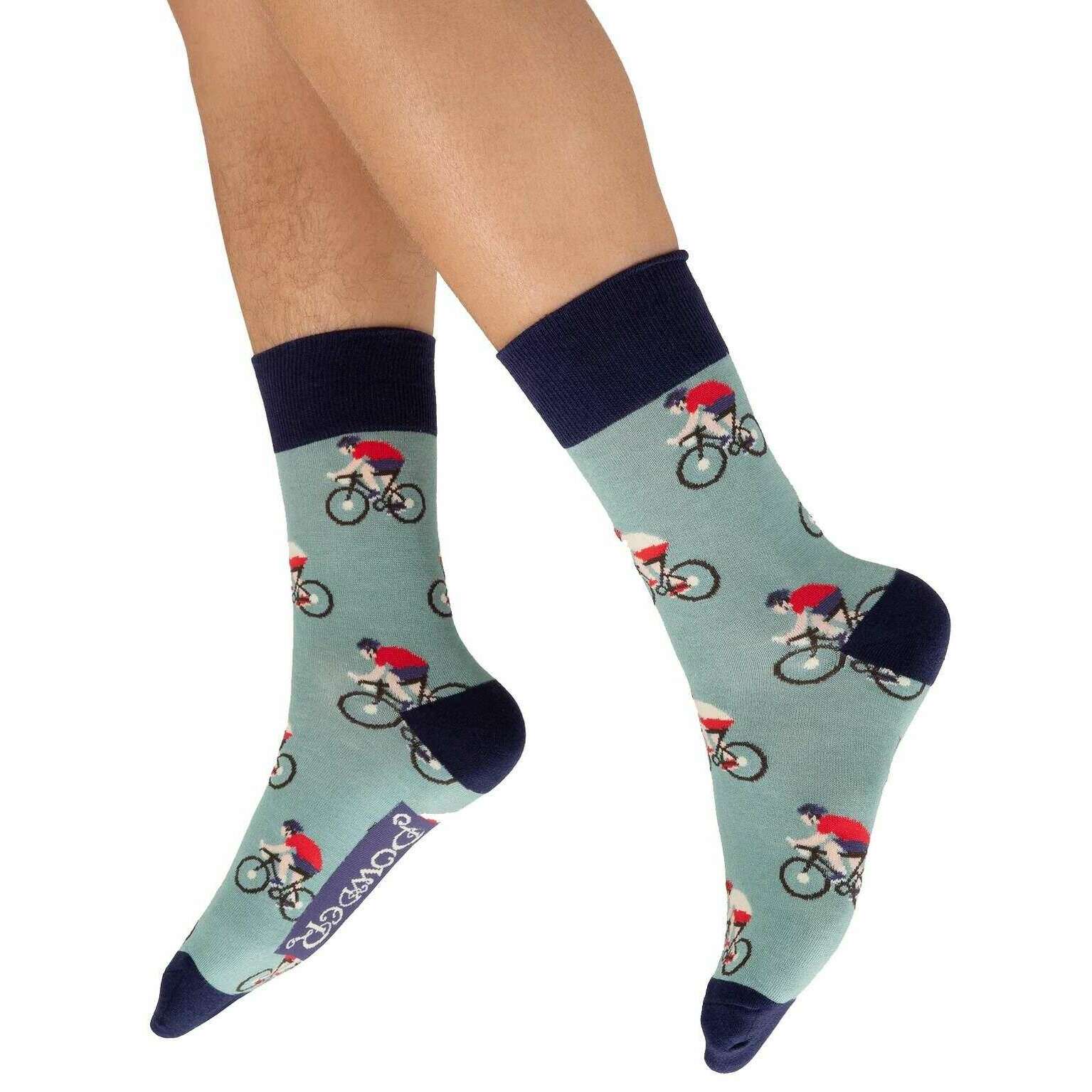 Powder Racing Bikes Socks - Ice Blue