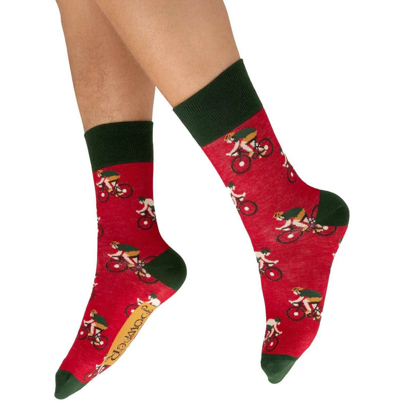 Powder Racing Bikes Socks - Tomato Red