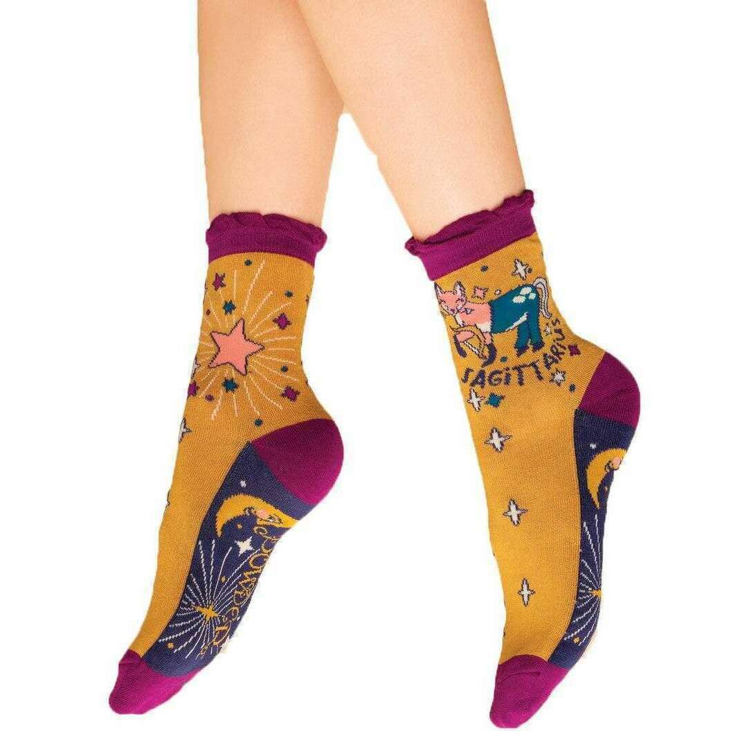 Powder Sagittarius Ankle Socks - Mustard Yellow - Image 3