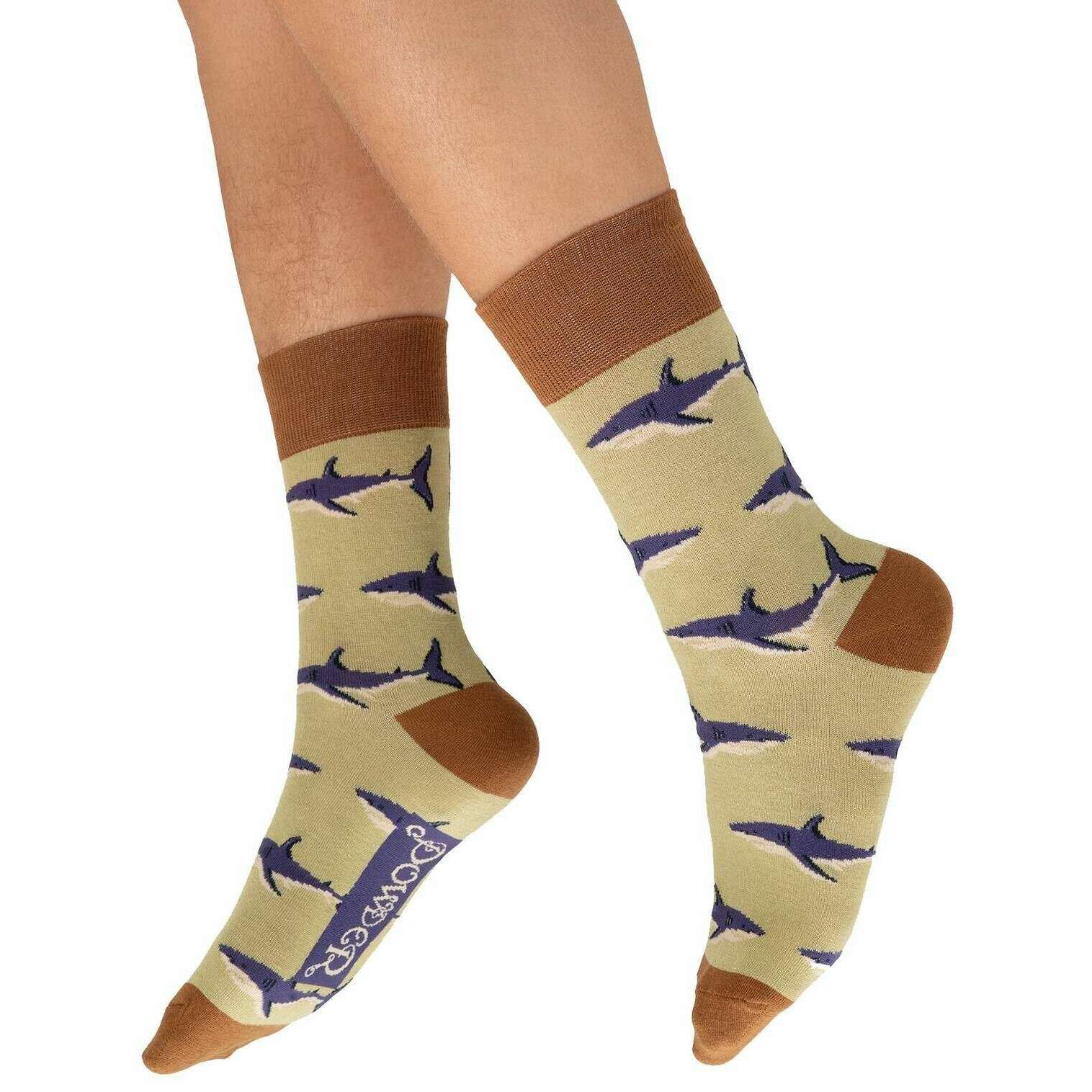 Powder Sharky Socks - Sage Green