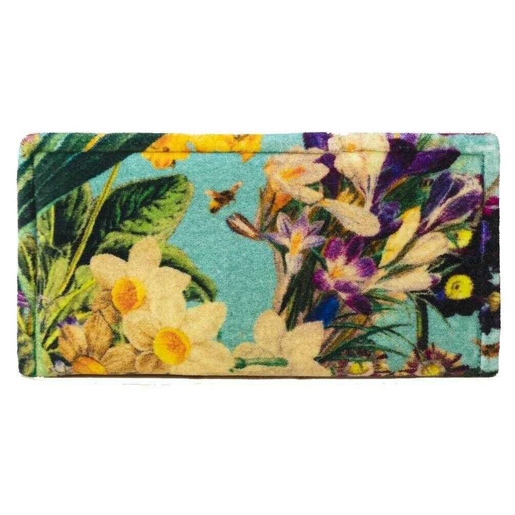 Powder Spring Flora Velvet Sunglasses Pouch - Blue/Beige/Green - Image 2