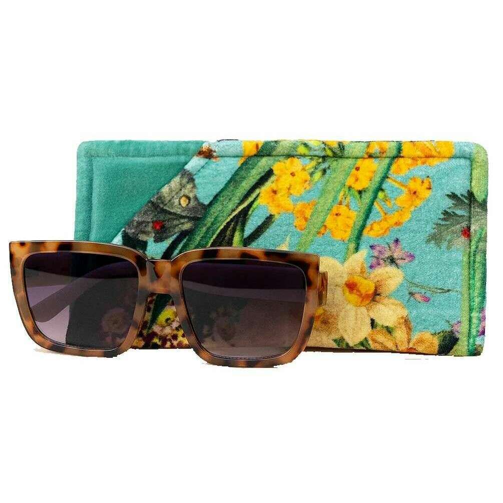 Powder Spring Flora Velvet Sunglasses Pouch - Blue/Beige/Green - Image 3