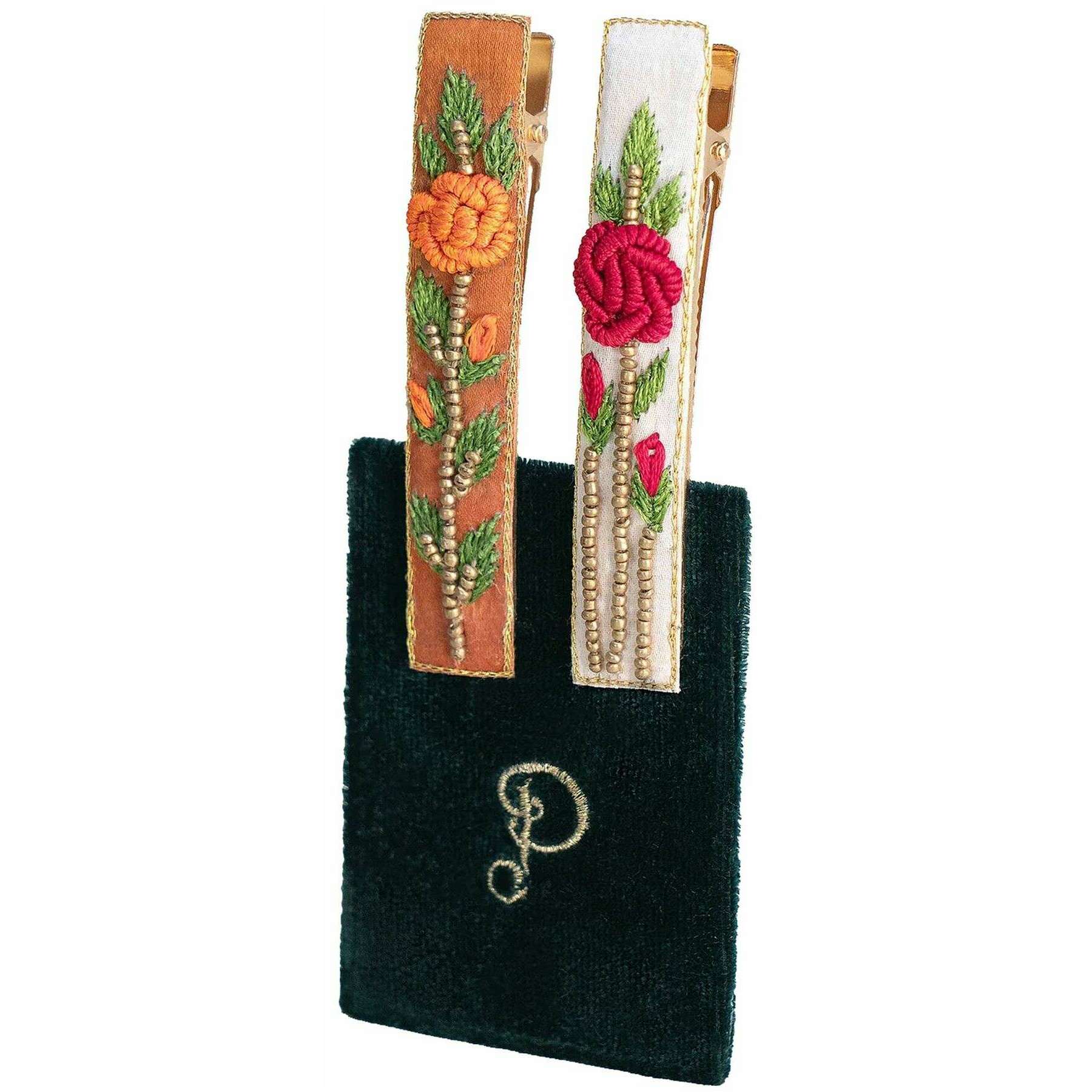 Powder Spring Garden Hair Bars - Orange/White/Red