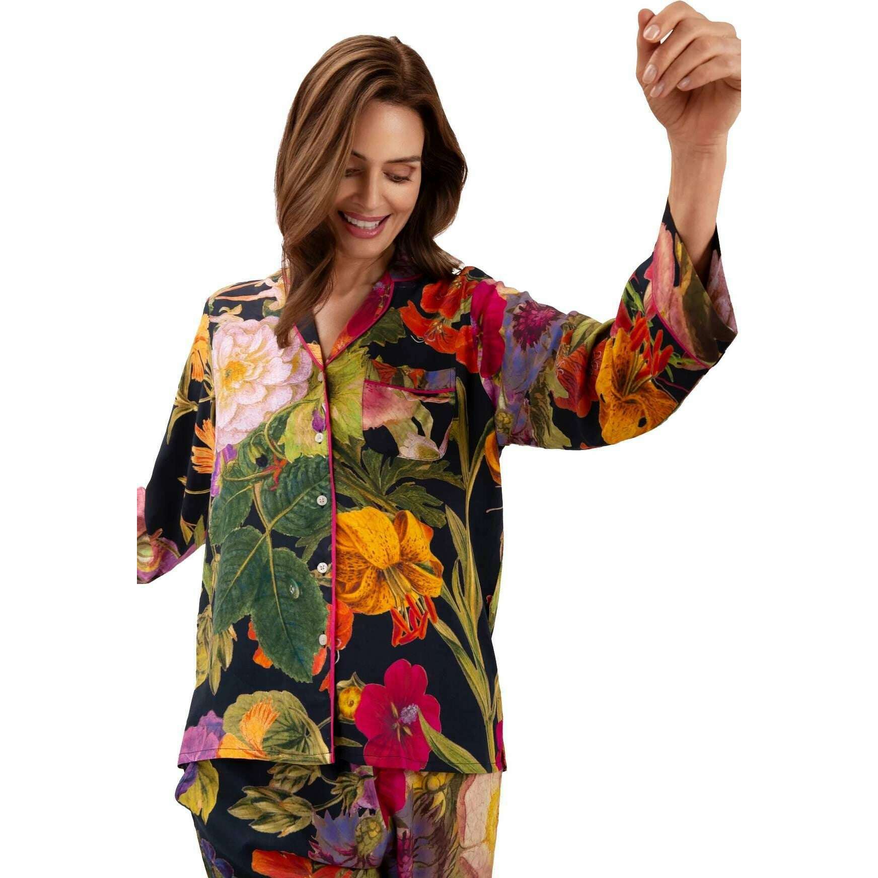 Powder Supersoft Autumn Posy Pyjamas - Midnight Navy - Image 3
