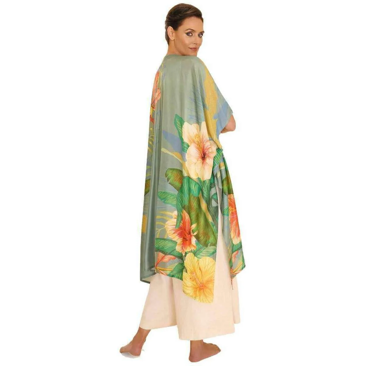 Powder Tropical Dream Beach Wrap Around - Blue/Yellow/Green - Image 3