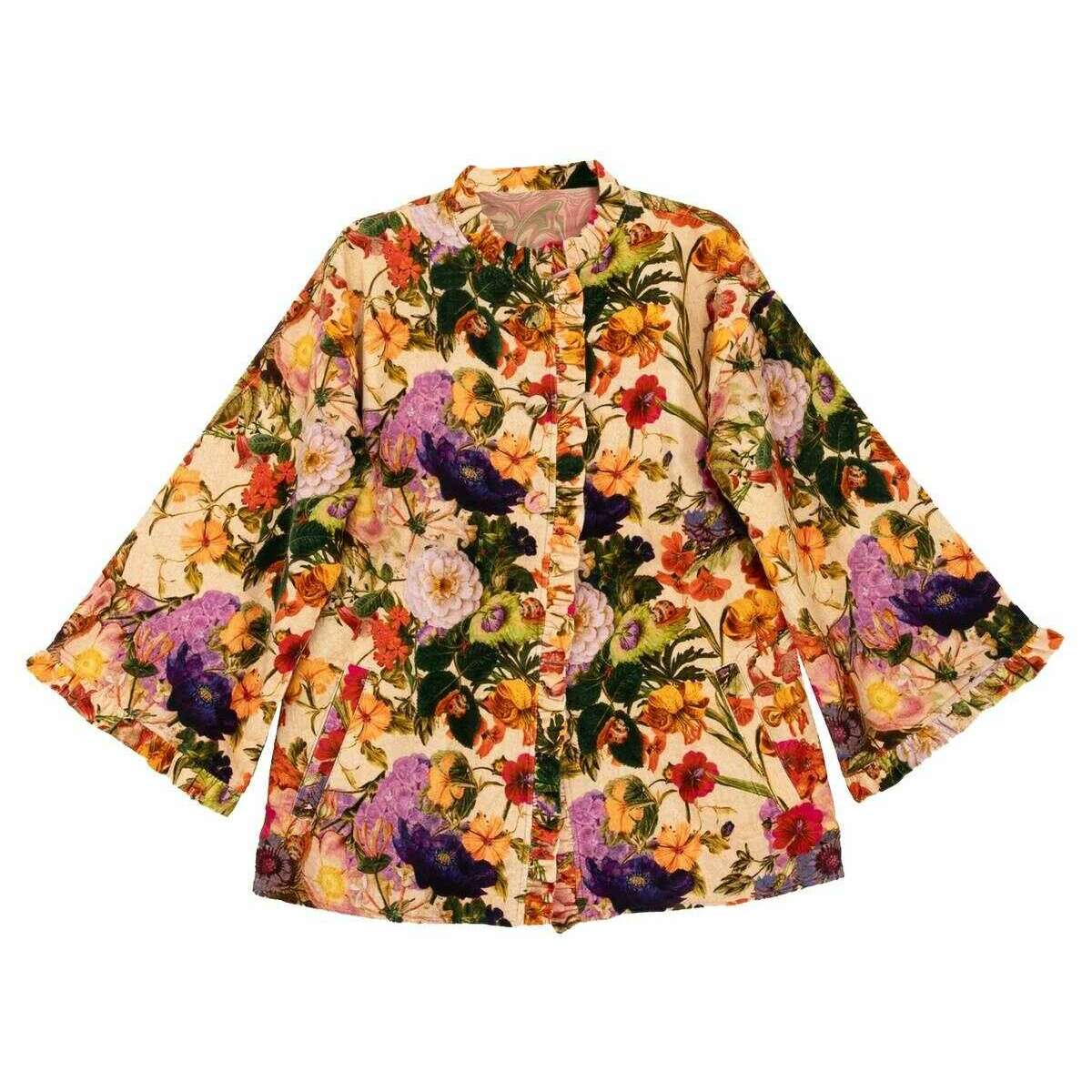 Powder Velvet Posy Jacket - Cream