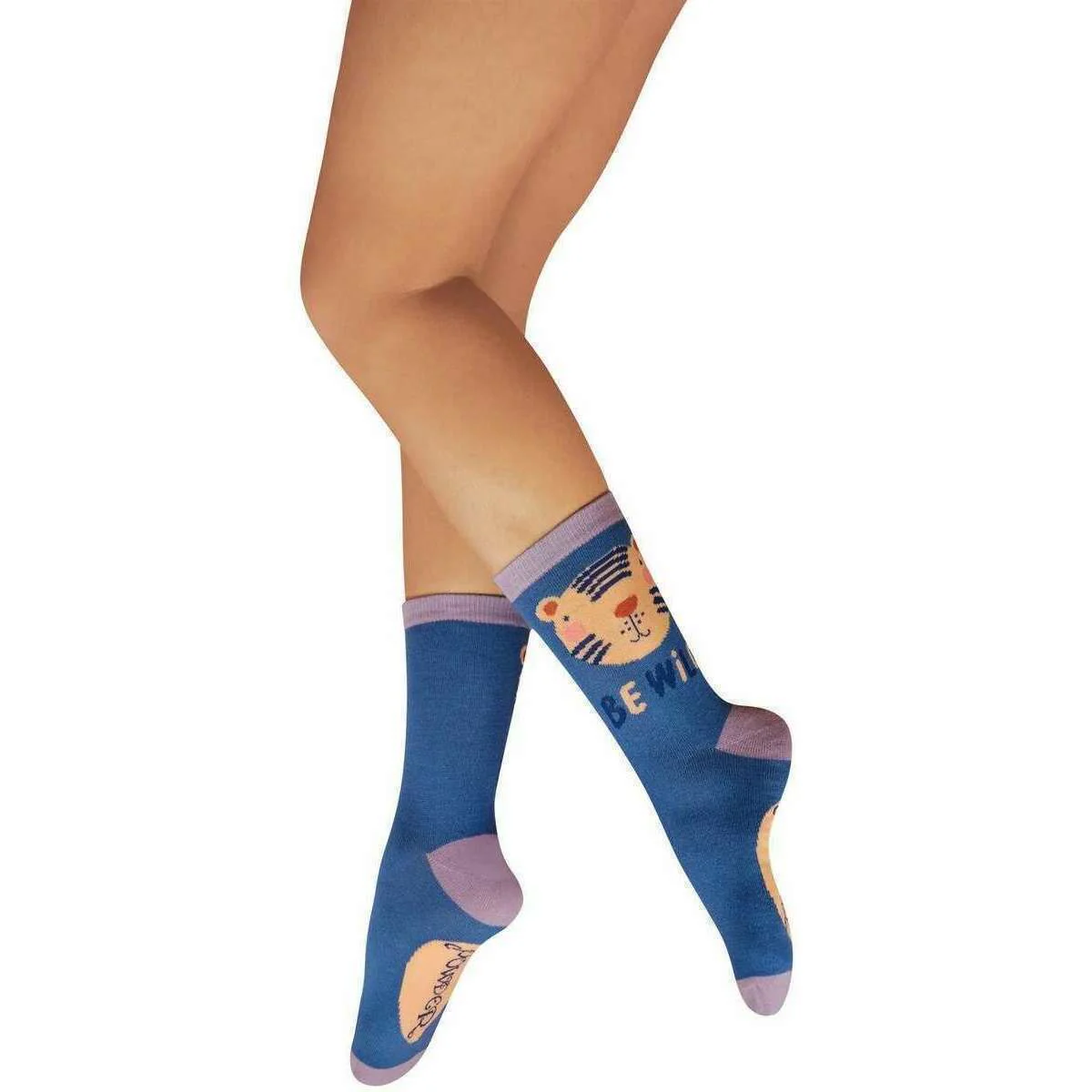 Powder Wild Tiger Ankle Socks - Royal Blue