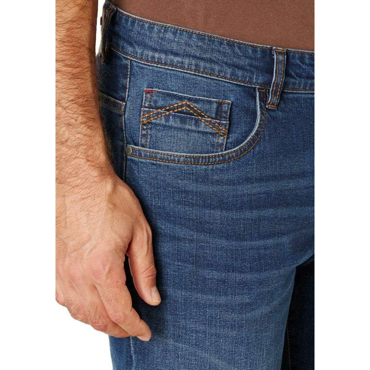 Redpoint Barrie 5-Pocket Modern Tapered Fit Jeans - Dark Stone Blue - Image 5