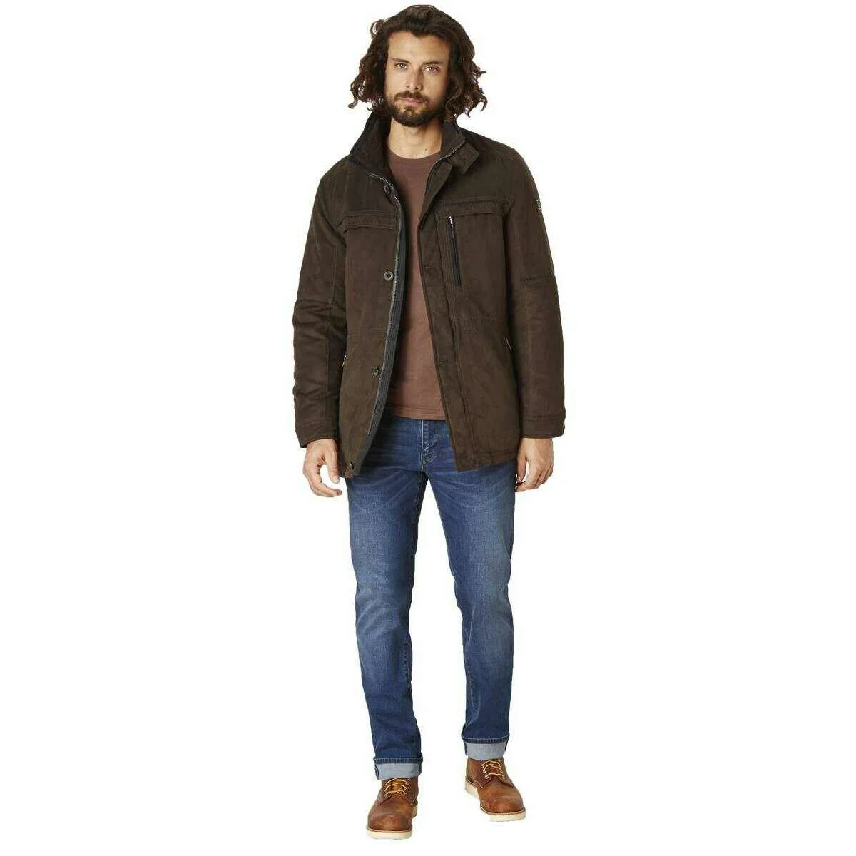 Redpoint Barrie 5-Pocket Modern Tapered Fit Jeans - Dark Stone Blue - Image 7