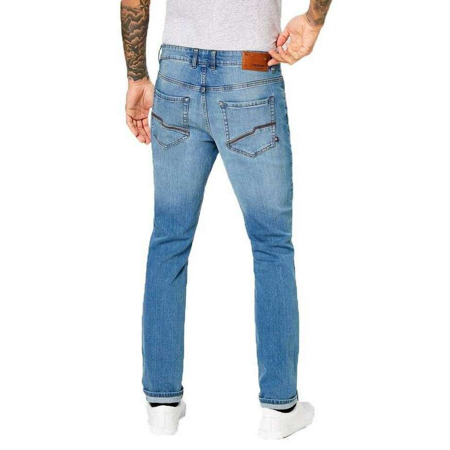 Redpoint Barrie 5-Pocket Modern Tapered Fit Jeans - Medium Stone Blue - Image 3