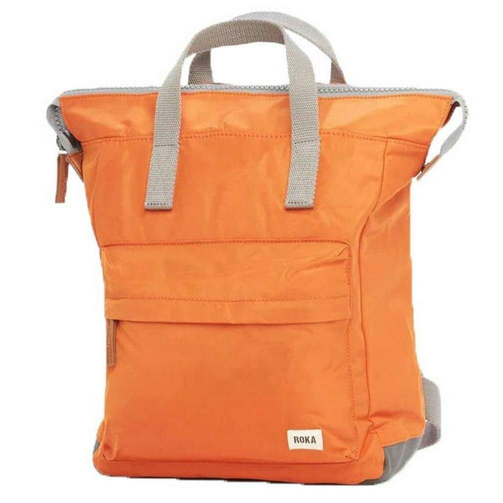 Roka Bantry B Medium Sustainable Nylon Backpack - Burnt Orange - Image 3