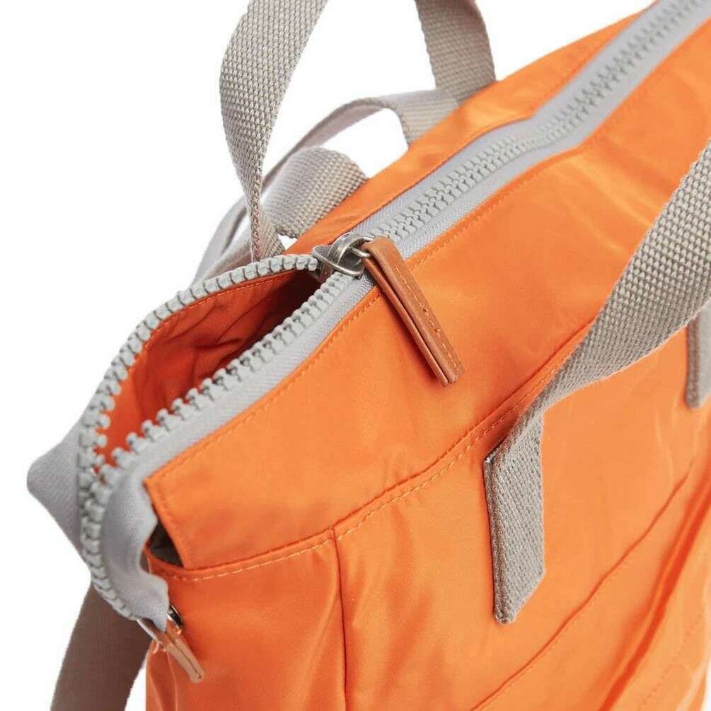 Roka Bantry B Medium Sustainable Nylon Backpack - Burnt Orange - Image 4