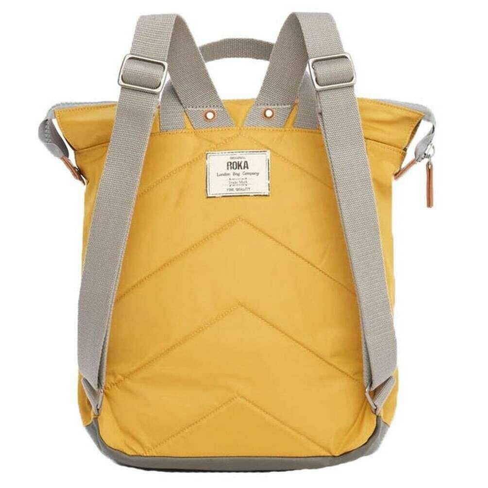 Roka Bantry B Medium Sustainable Nylon Backpack - Corn Yellow - Image 2
