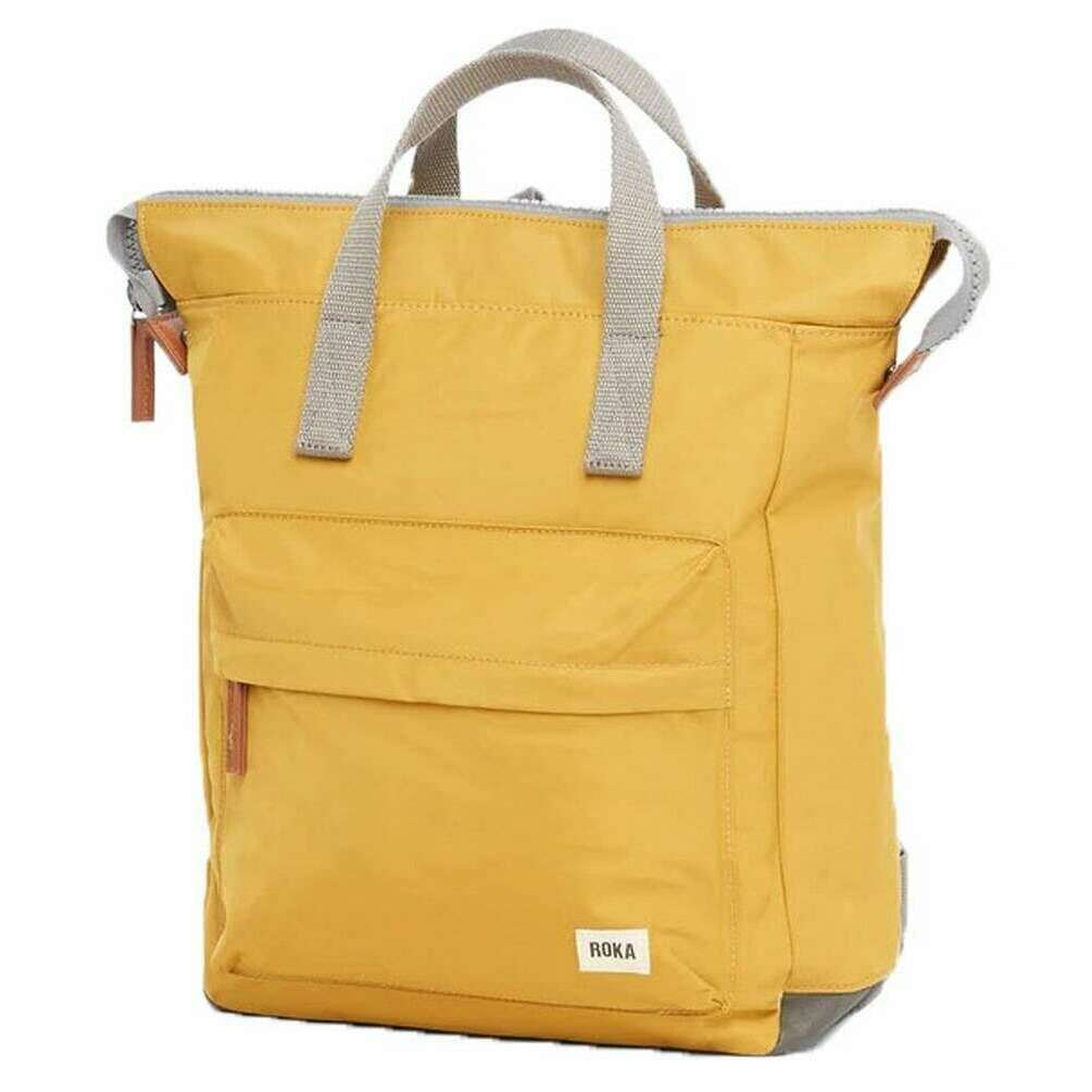 Roka Bantry B Medium Sustainable Nylon Backpack - Corn Yellow - Image 3