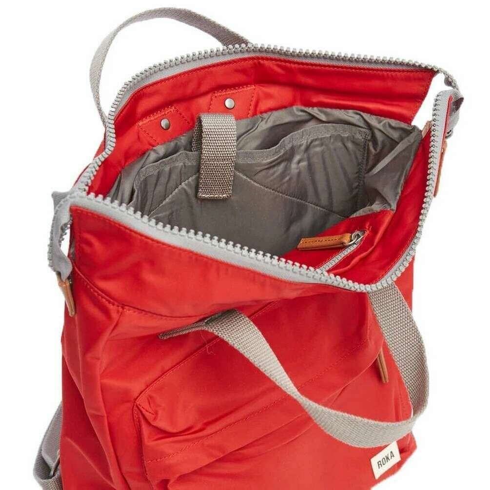 Roka Bantry B Medium Sustainable Nylon Backpack - Cranberry Red - Image 5